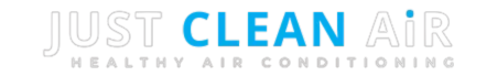 Just Clean Air logo - white